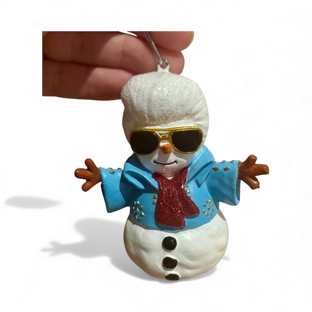 Elvis Snowman Ornament
